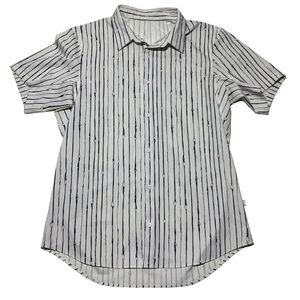 Lululemon Athletica One Thing At a Time Button Down Short Sleeve Shirt Mens L